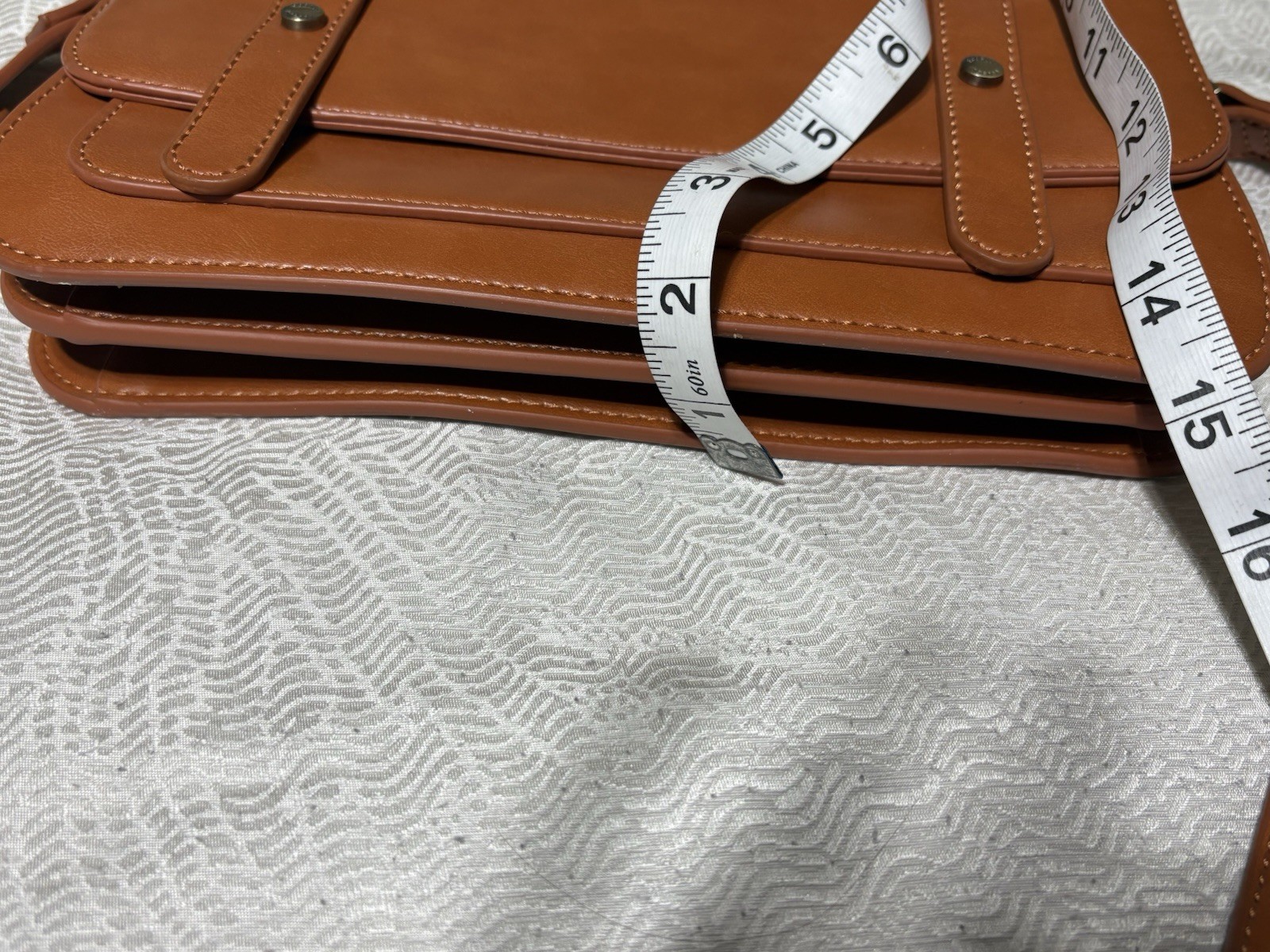 ECOSUSI Brown FAUX Leather messenger bag