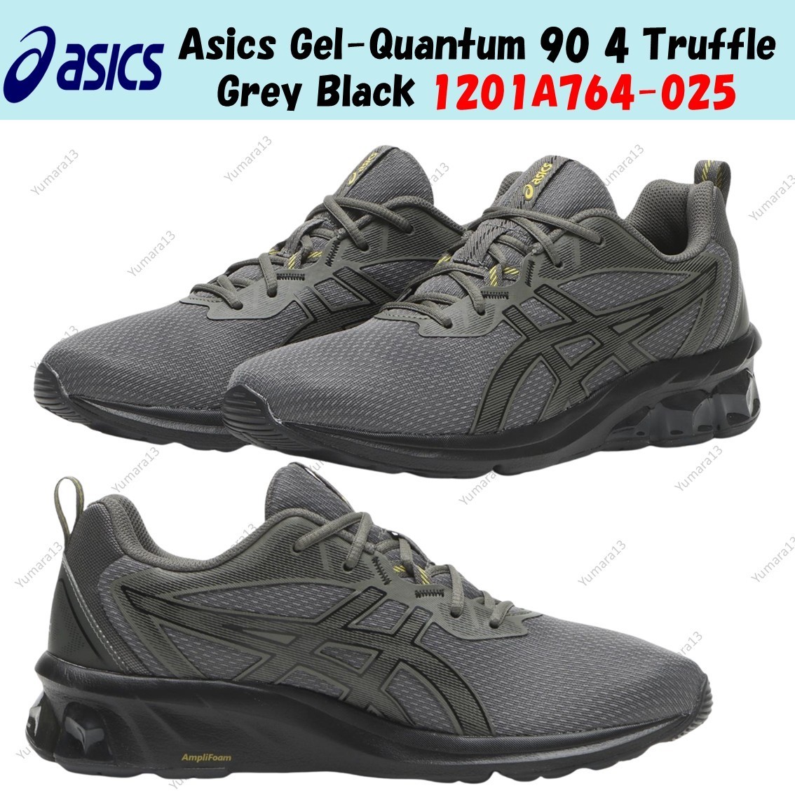 Asics Gel-Quantum 90 4 Truffle Grey Black 1201A764-025 Men’s Size