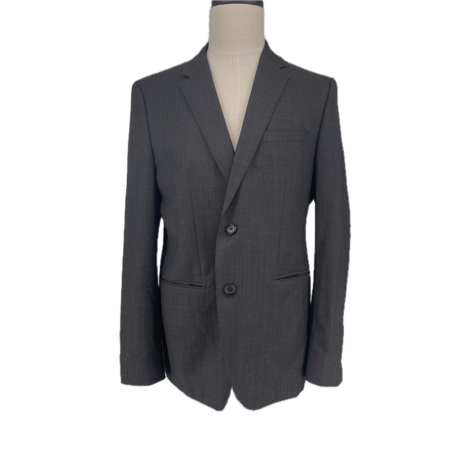 Hugo Boss 42R Jam75/Sharp3 Sport Coat Dark Gray 100% Wool Two Button Vented