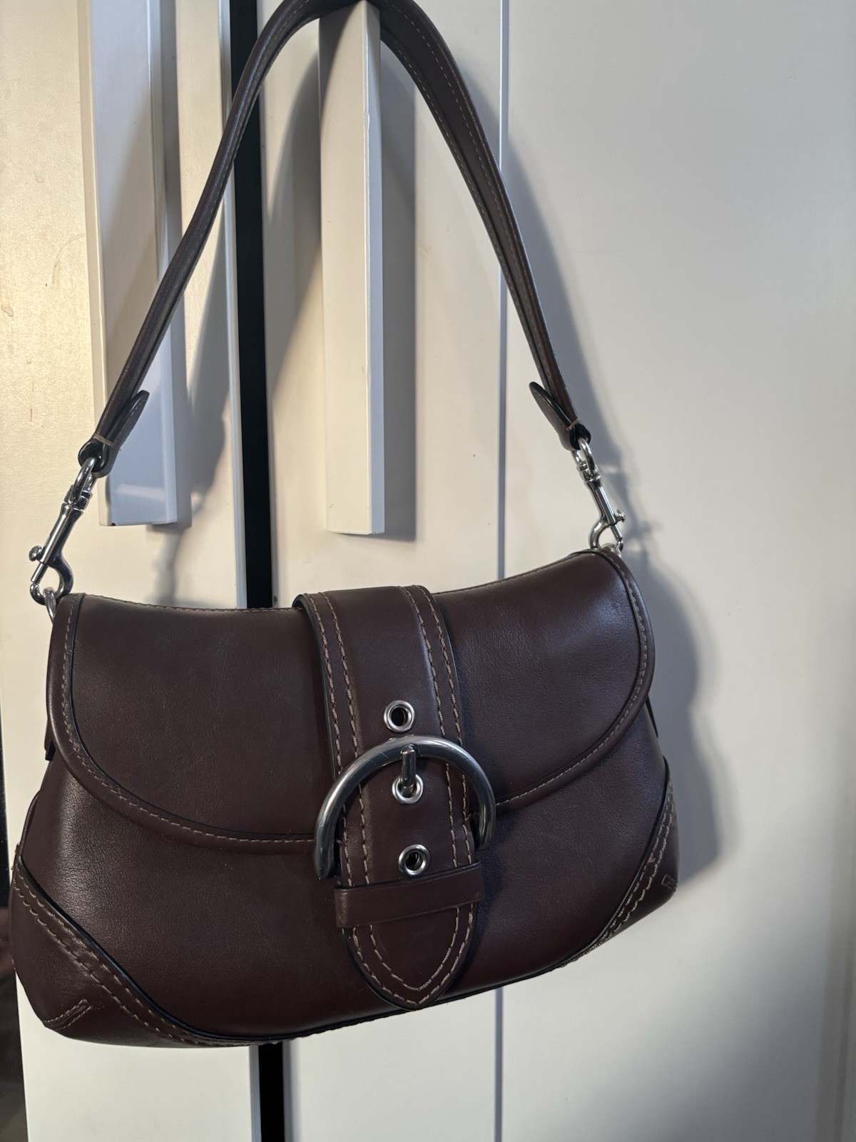 Coach soho flap bag in brown