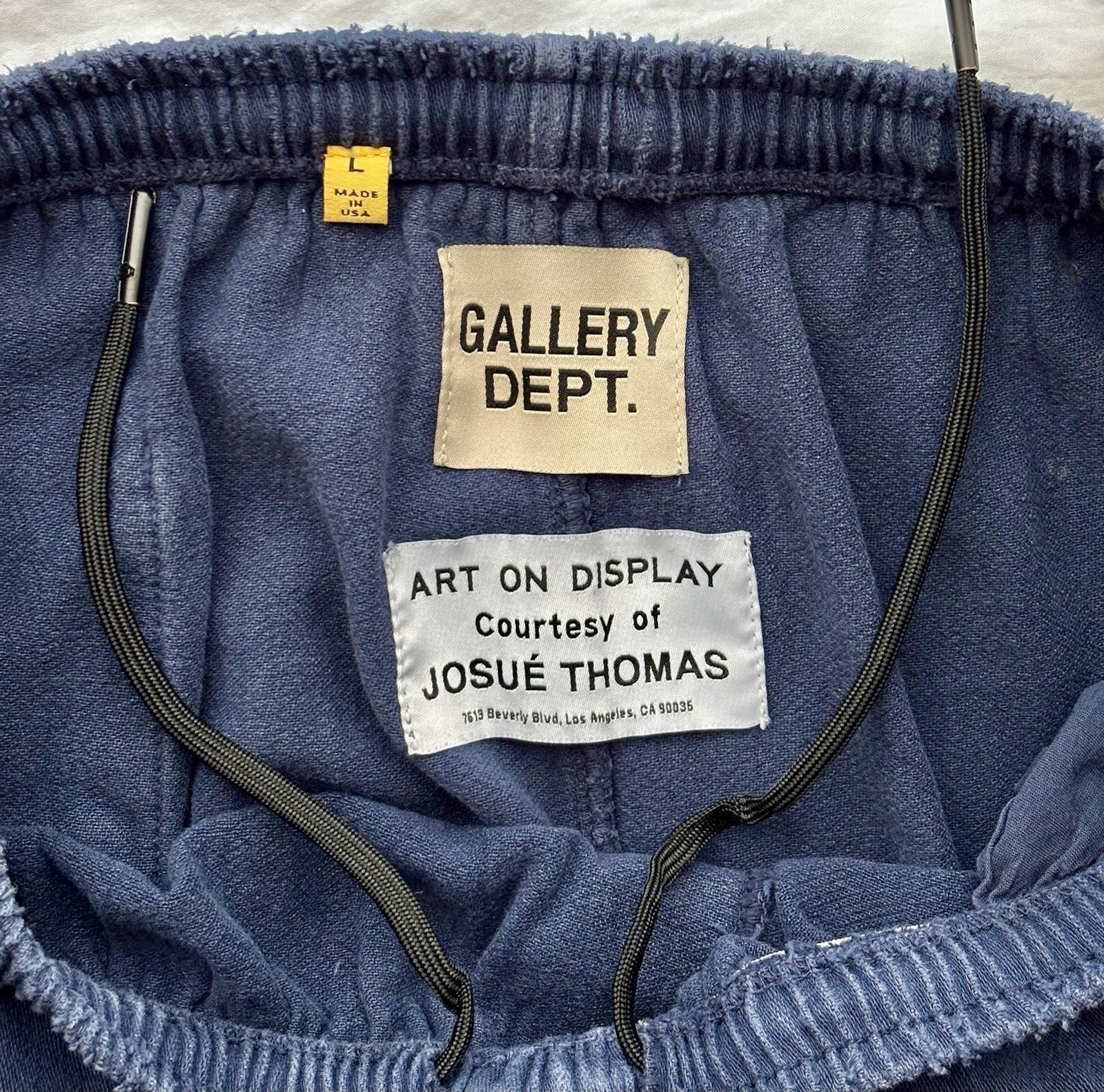 Gallery Dept. Zuma Shorts Navy Drawstring Size Large Made in USA Excellent