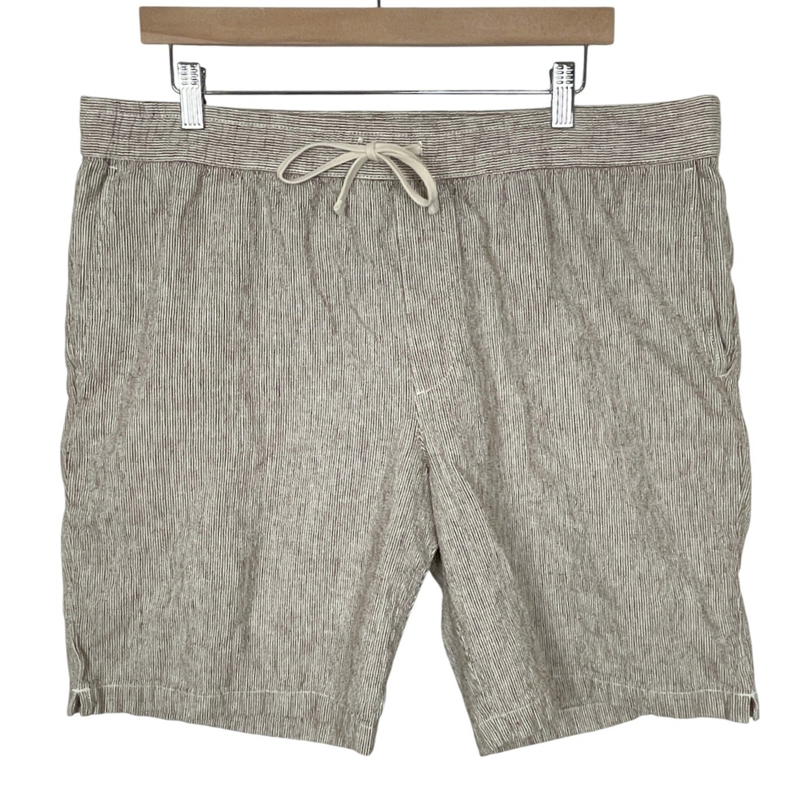 Banana Republic Linen Blend Easy Short Mens XL 9″ Pull On Resortwear Minimalist