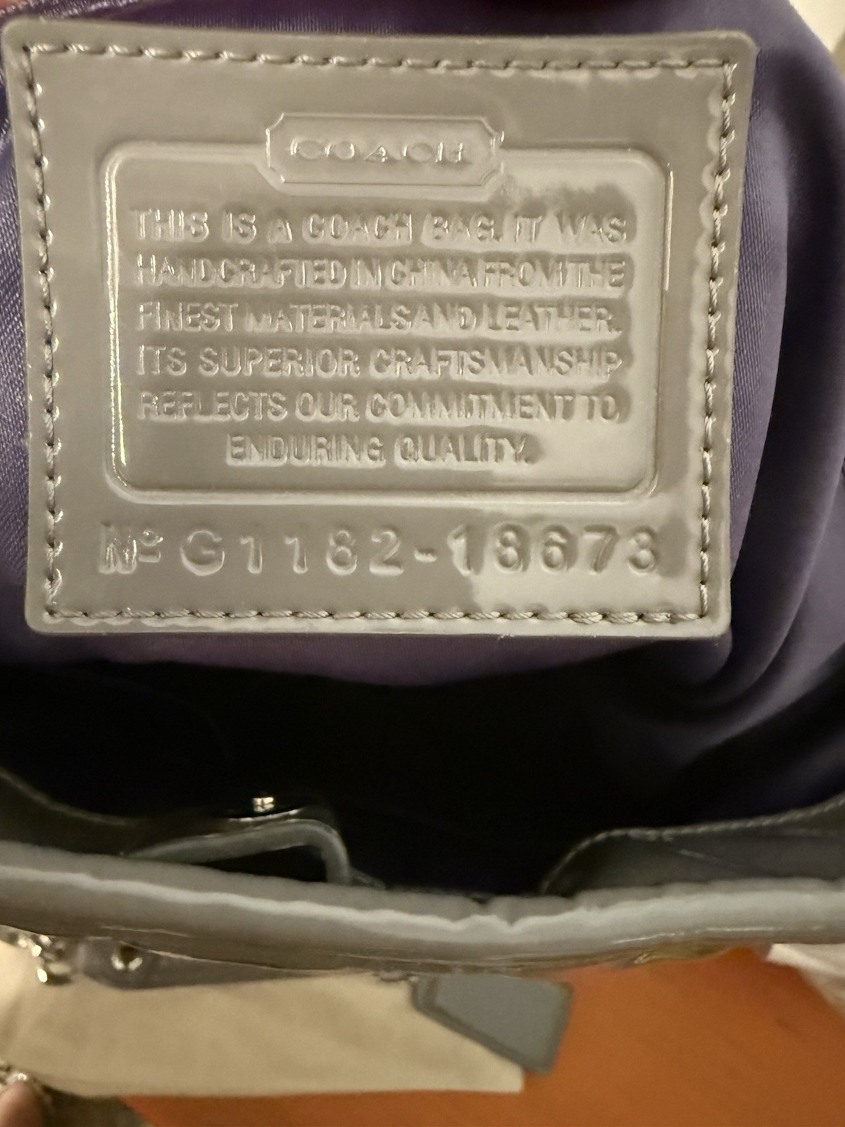 Coach Poppy Liquid Gloss 2 Way Bag with Dustbag