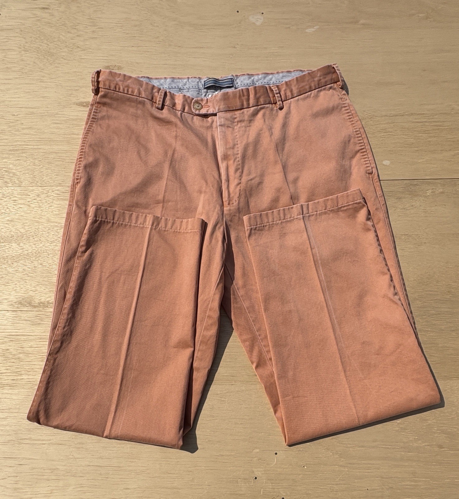 Peter Millar Flat Front Chino Pants Papaya Orange-Pima Cotton Size 36