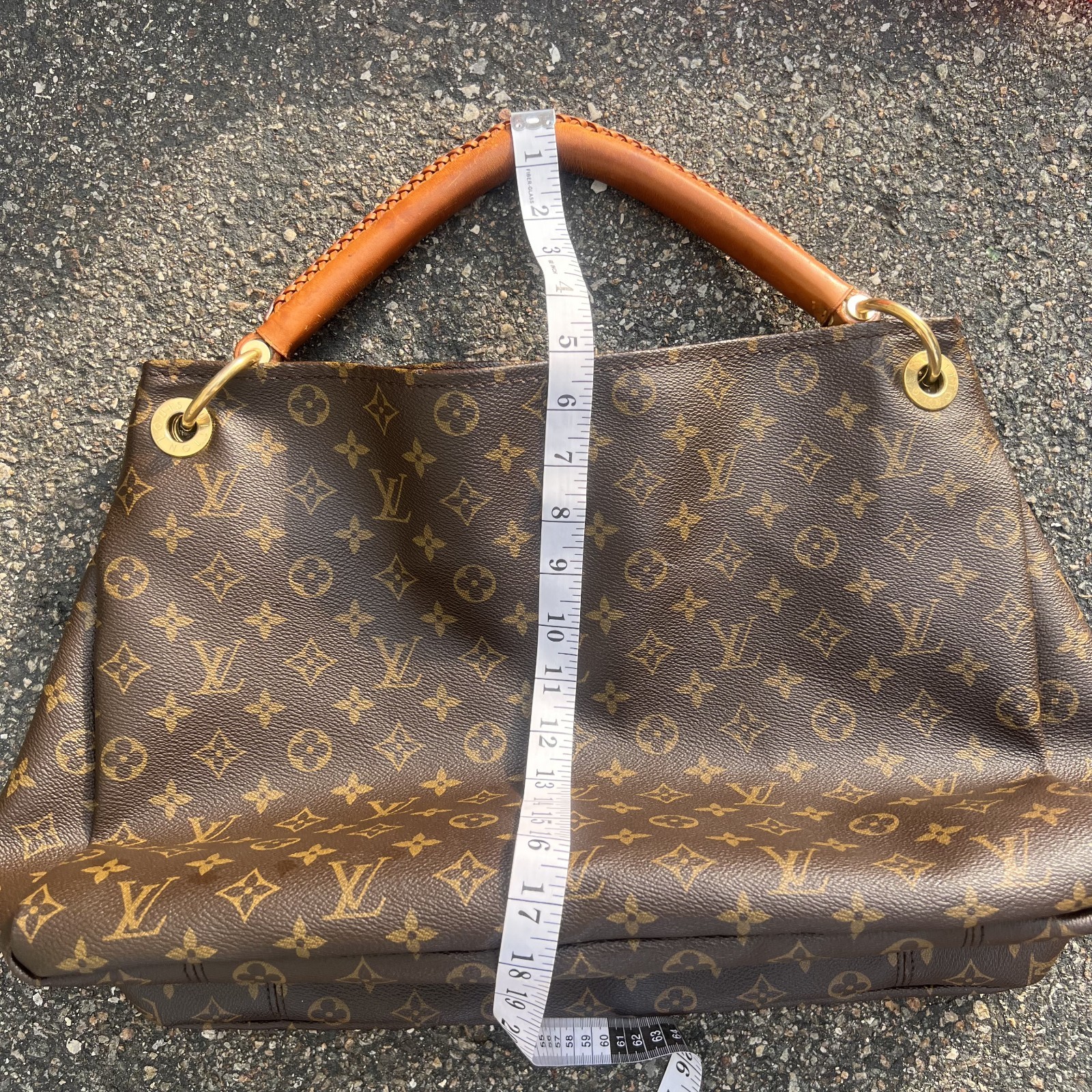 Louis Vuitton LV Hand Bag M40249 Artsy MM Brown Monogram Y2K Logomania Boho Chic