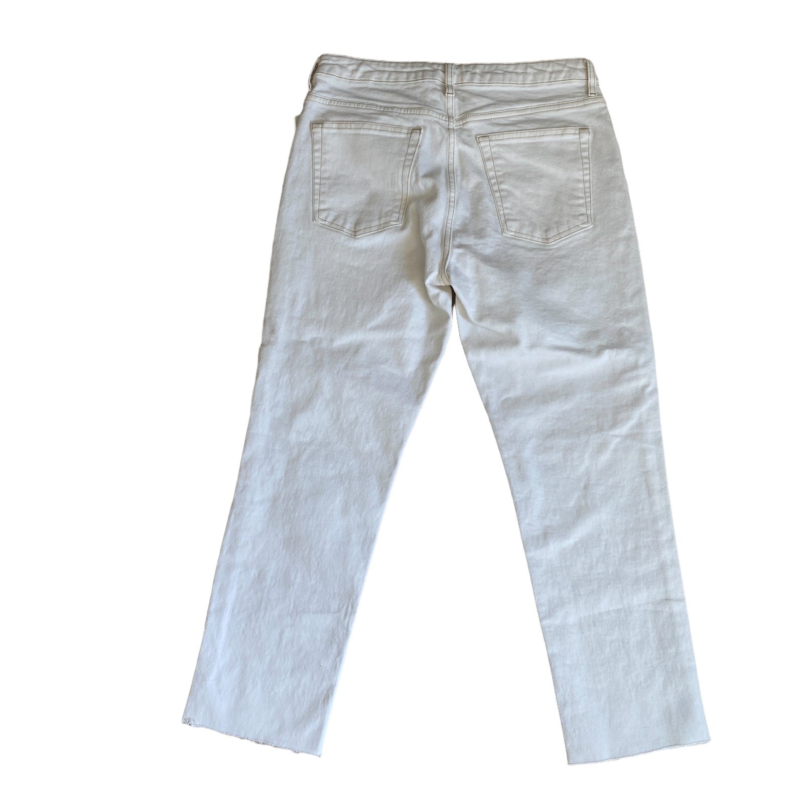 NWT Topshop Straight Jeans Off-White High Waist Women’s 10/32