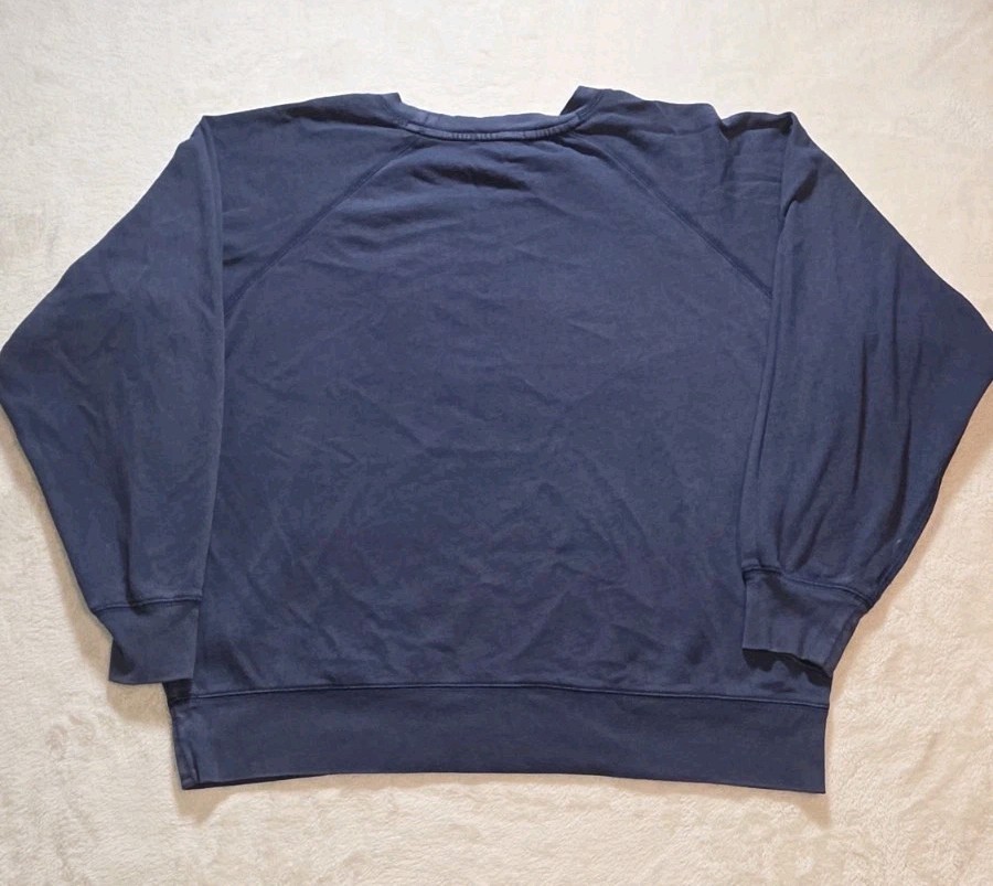 J.Crew “Brooklyn” Crewneck Sweatshirt Cotton Navy Blue Size Medium See Pictures
