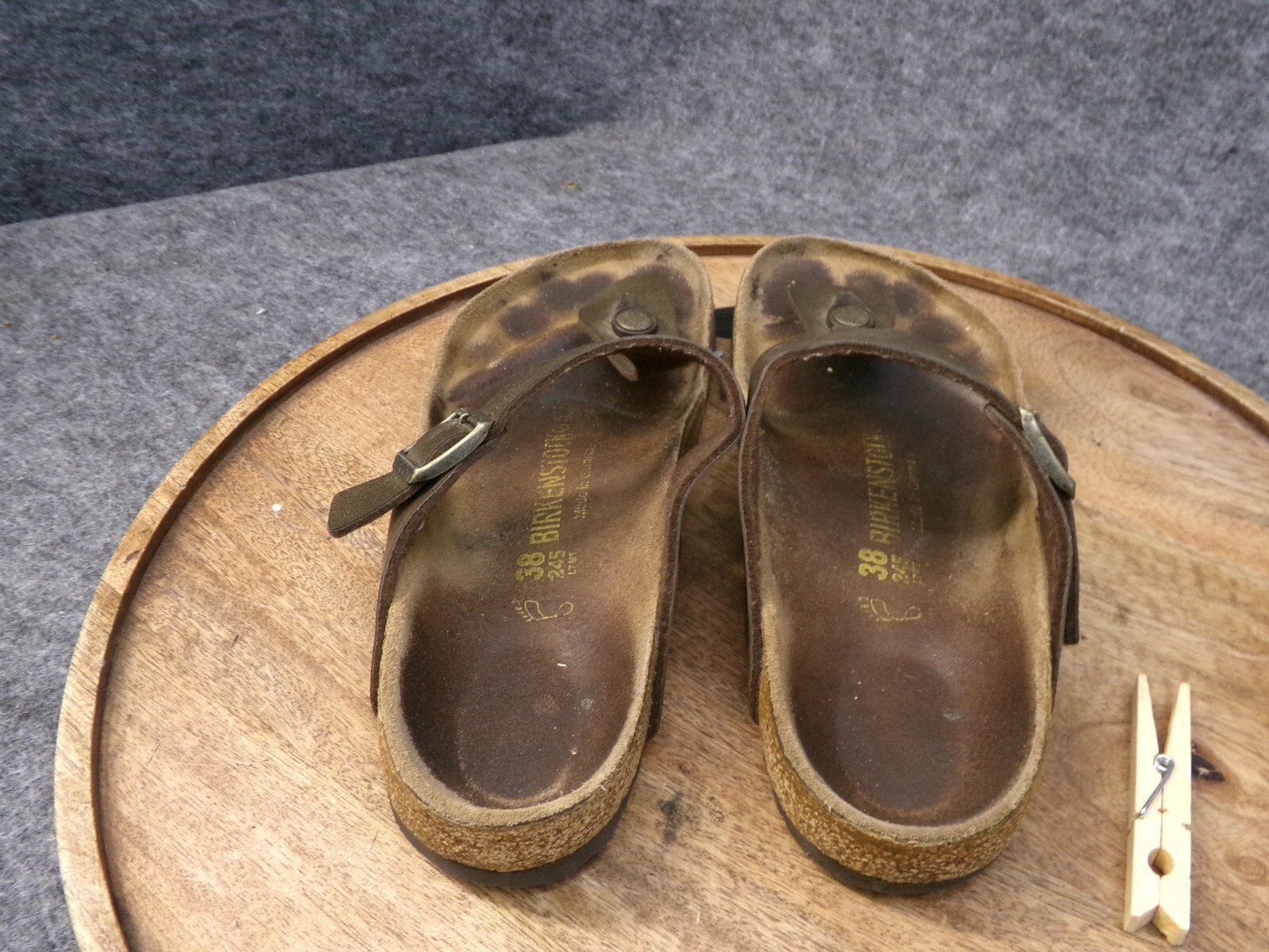 Birkenstock Womens Gizeh Brown Bronze Birko-Flor Thong Sandals Size 38 US 7 Reg.