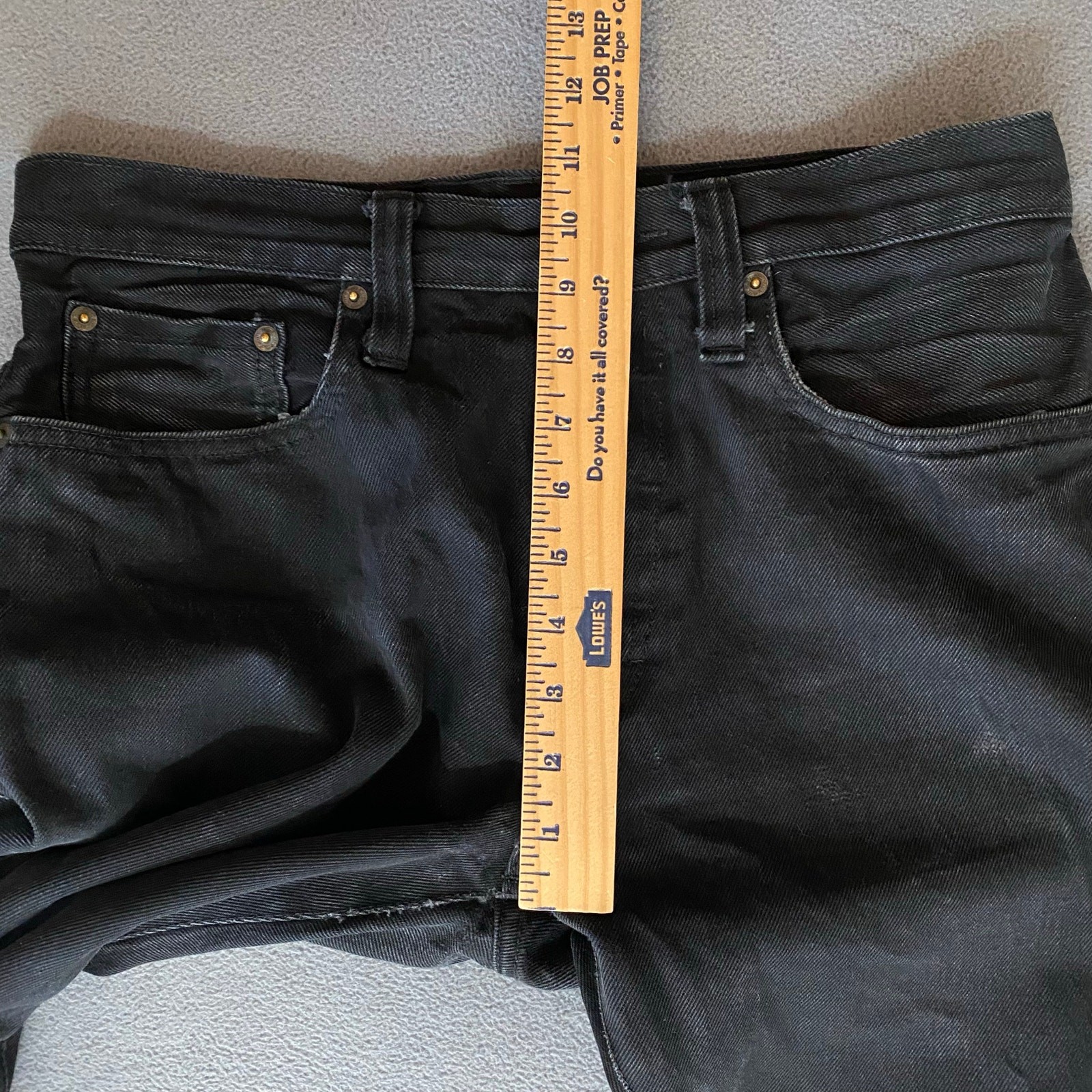 Route Blue Thailand Rare Selvedge Jeans Mens 33 Black Button Fly Straight Leg