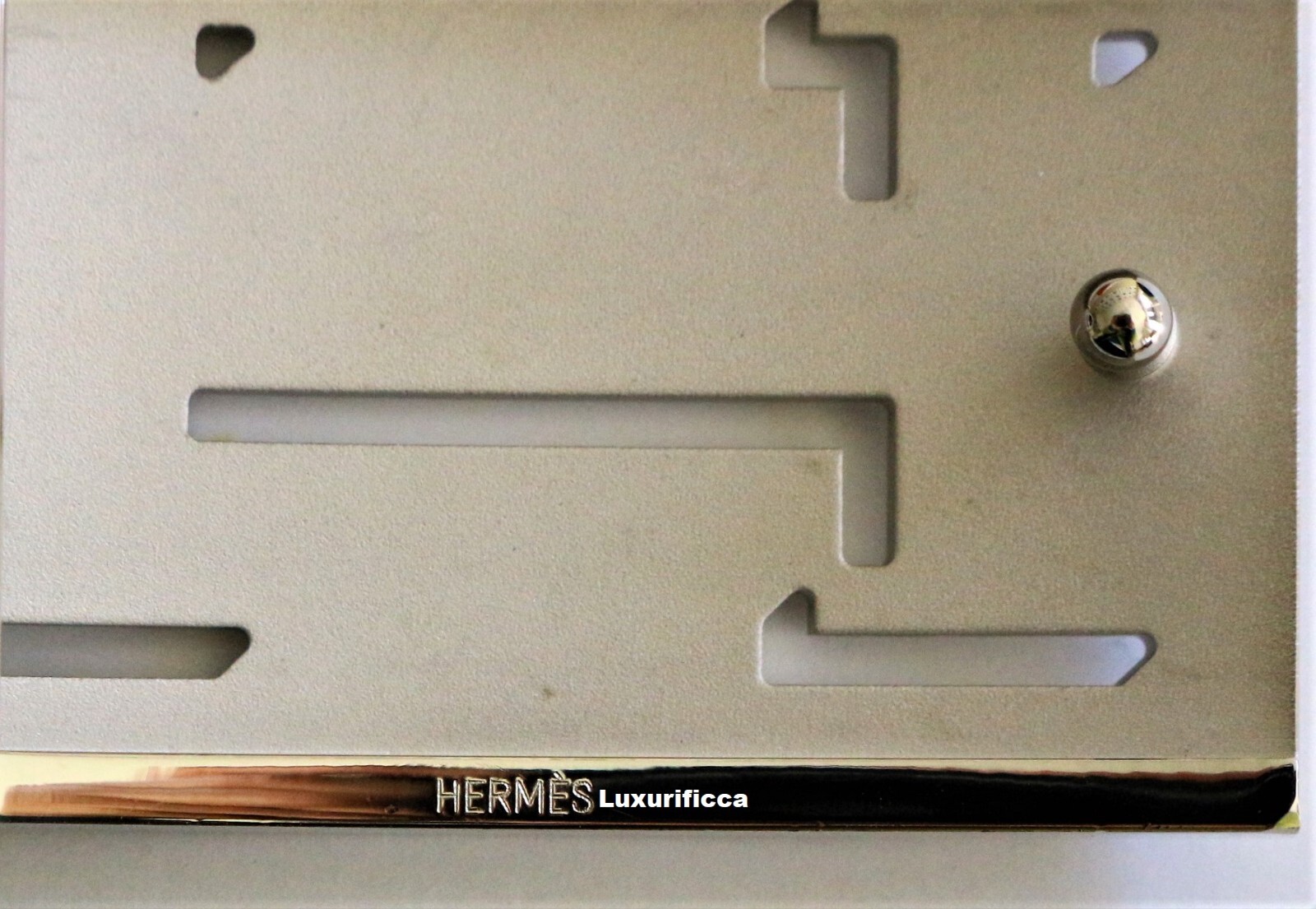 3 DAYS SALES AUTH. MEN HERMES 3D 32MM/105CM Men LEATHER Belt Silver Buckle