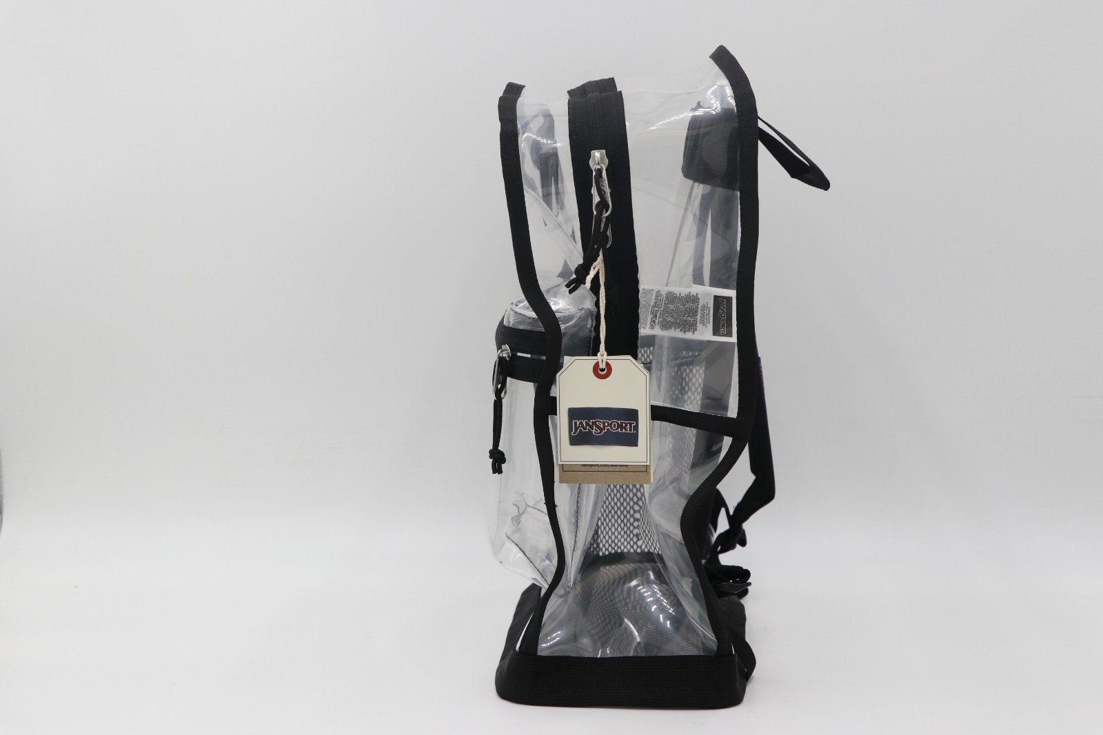 JanSport 25L 17.3” Clear Backpack: TPU Shell, Lightweight, 1-Bottle Holder