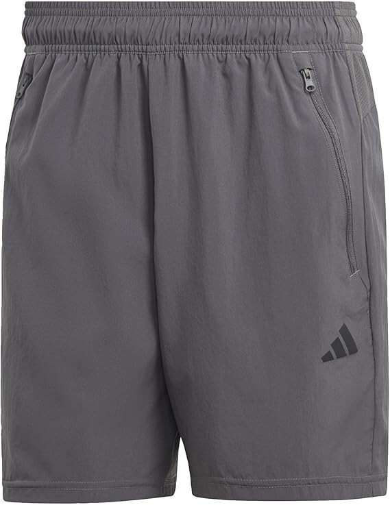 Adidas Men’s Essentials 9″ Woven Training Shorts – Grey Five / Black