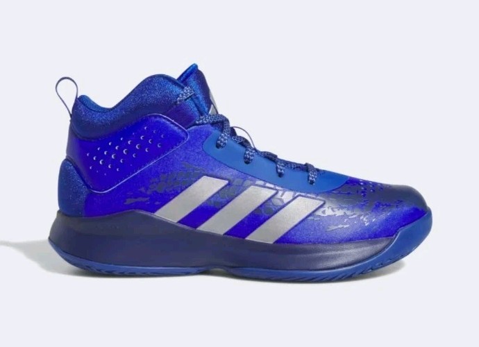 Adidas Cross Em Up 5 Kids Shoes Wide Size 11.5 K Youth Blue Basketball Sneakers
