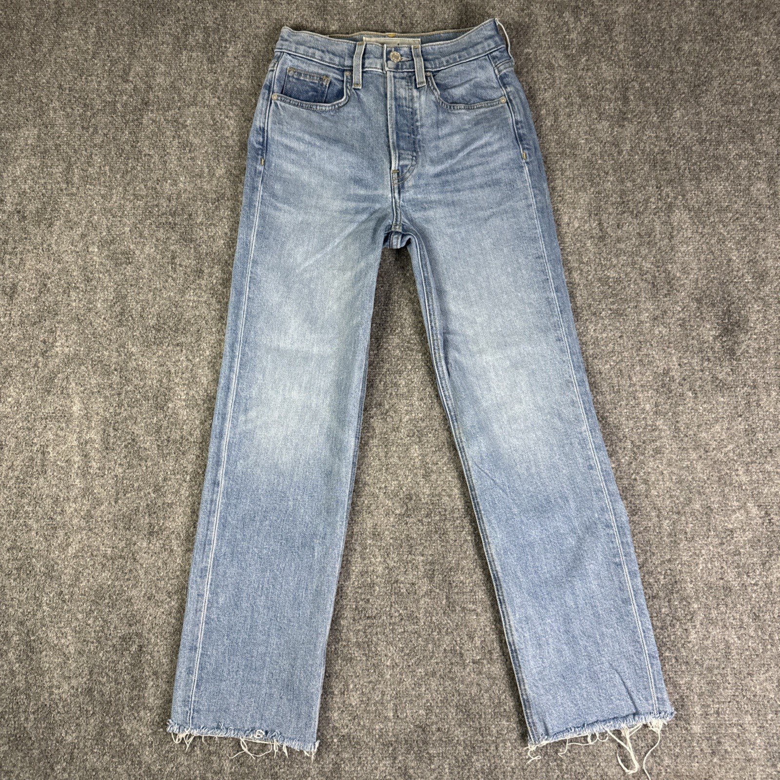 Frank & Eileen Monaghan Jeans Womens 24 Blue Straight Leg Button Fly Denim