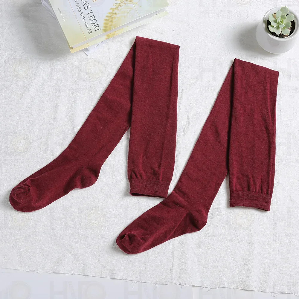 80cm Cotton Thigh High Over Knee Socks for Women Winter