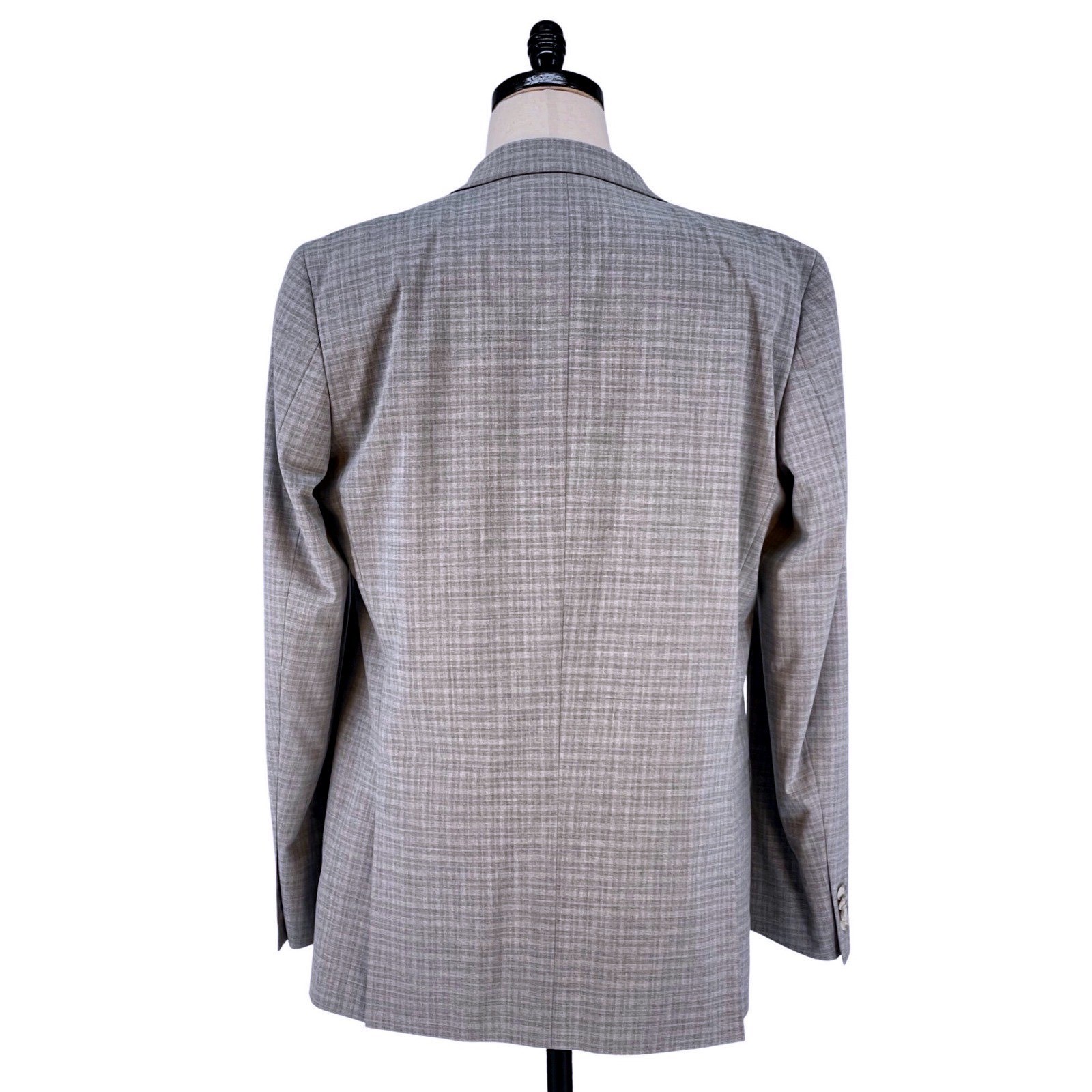 REACTION KENNETH COLE 44R Techni-Cole Gray Plaid Jacket Blazer Sport Coat