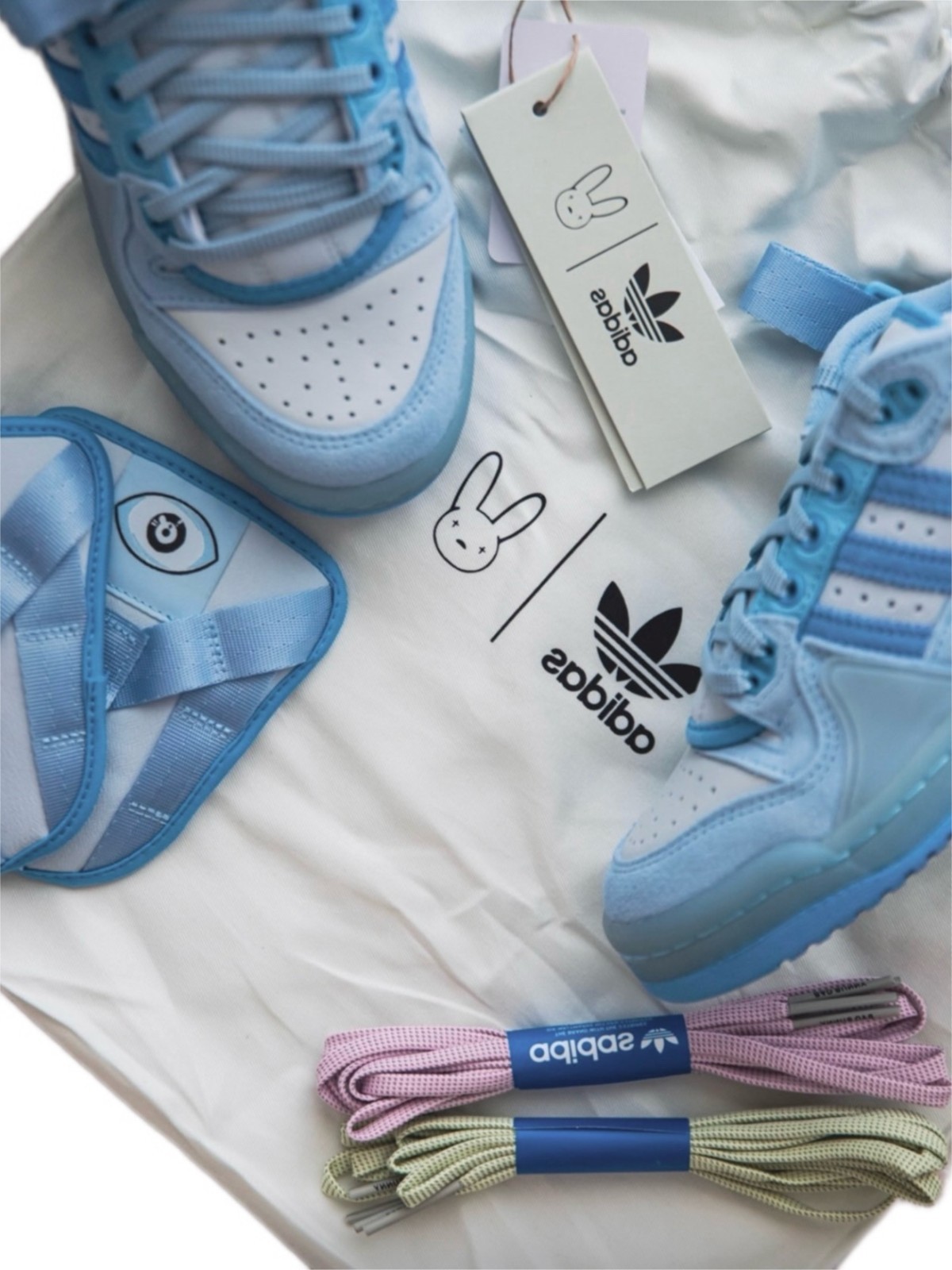 Bad Bunny × adidas Forum Buckle Low Blue Tint GY9693 NEW WITH BOX