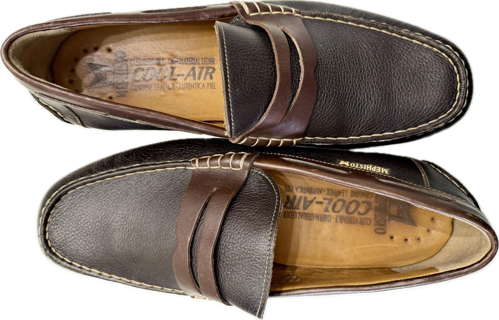 Mephisto Cap Vert Men’s Size 11.5 Brown Penny Loafer Slip On Cool Air Shoes