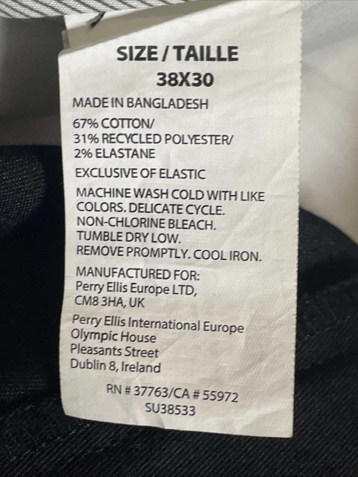 Savane Geokhakis Black Flat Front Tapered Leg Pants Men’s Size 38×30 NWT Stretch