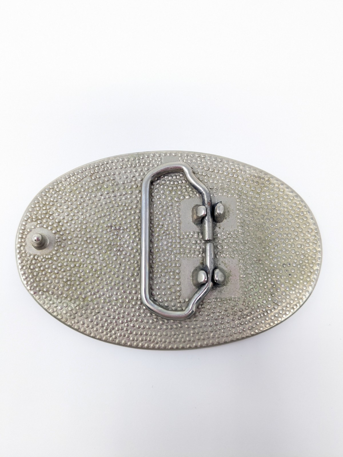 Turquoise Blue And White Country Western Belt Buckle With Infinity Rope Design