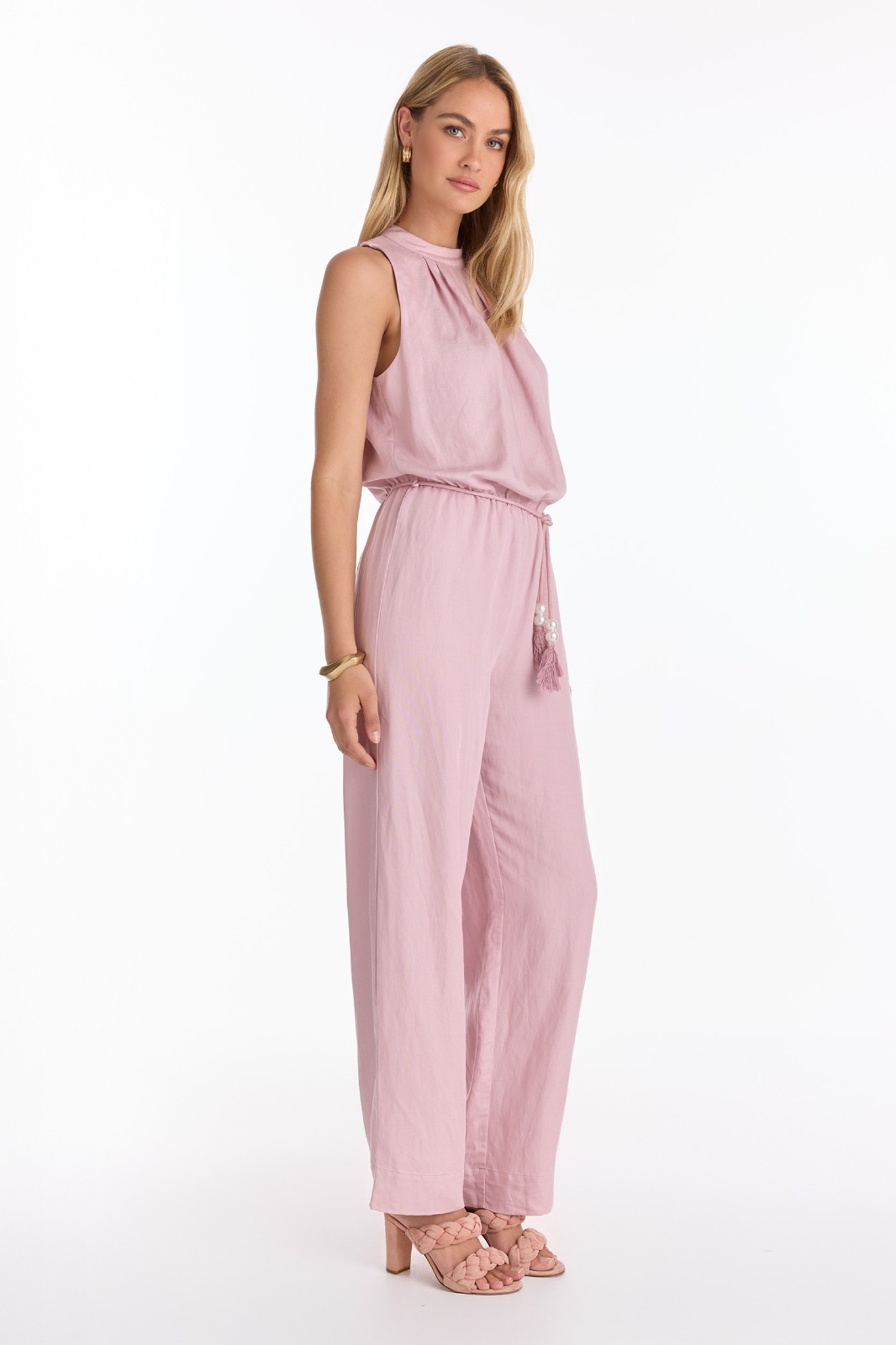 Fernanda Linen Jumpsuit – Blush THE NOLI SHOP