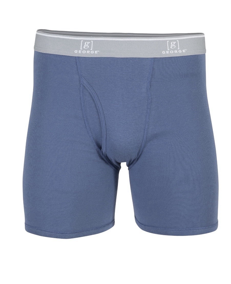 George Men’s Boxer Briefs 6 Pack Tagless Odor Control Moisture Wicking L