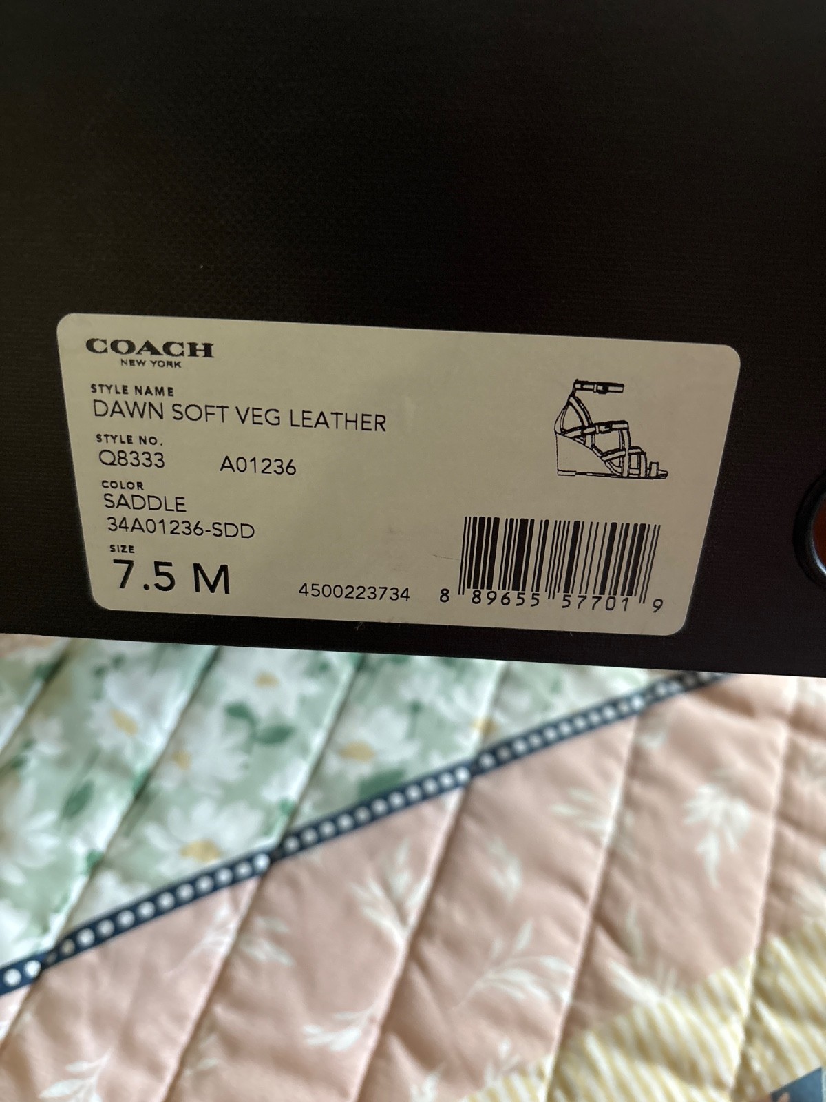 Coach Shoes. Wedge heels, size 7.5, brand new shoes. Never worn it.