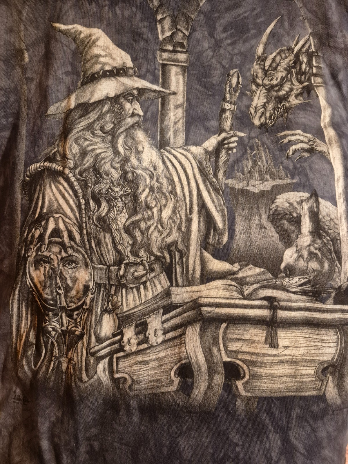 the mountain brand t shirts wizard and dragon size extra large
