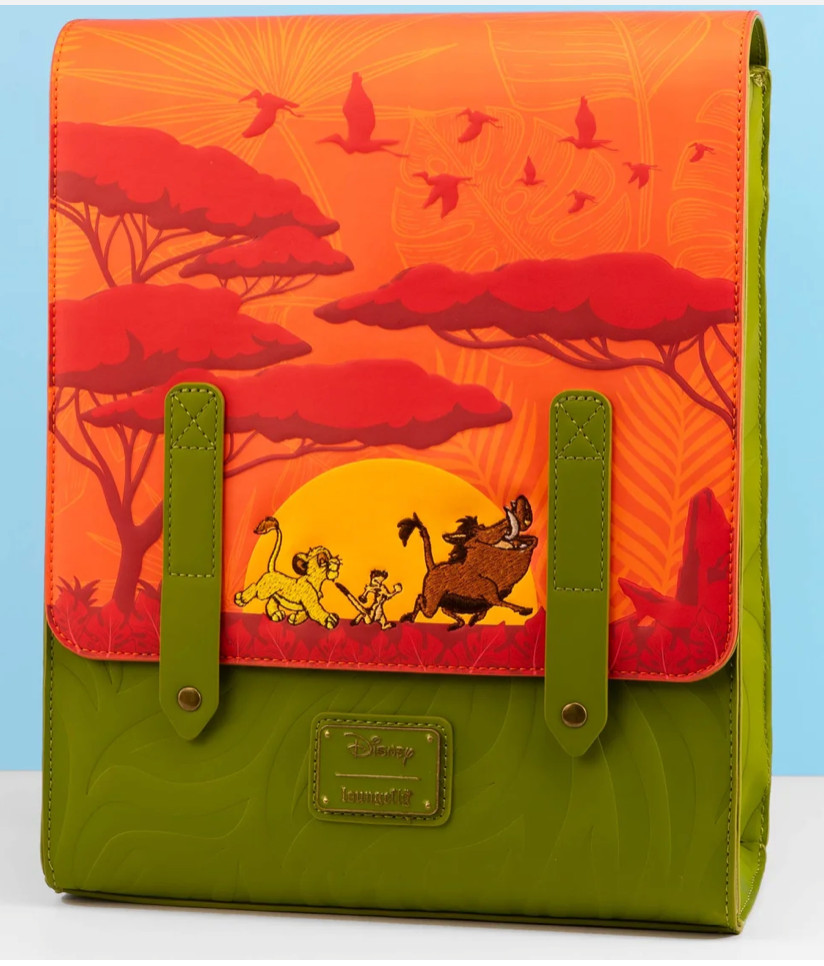 EXCLUSIVE Loungefly Lion King Simba Timon Pumbaa Backpack Tote Wallet 3PC NWT