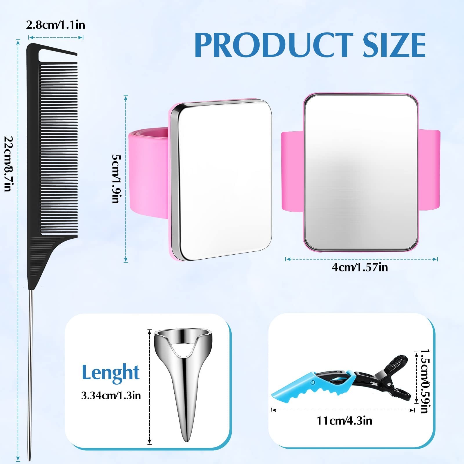 26 Pcs Hair Braiding Tools Kit – Magnetic Wrist Pin Holder, Stainless Steel Comb