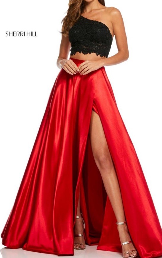 Sherri Hill 52730 Blk/Red 2pc Formal Size 8 “NEW”