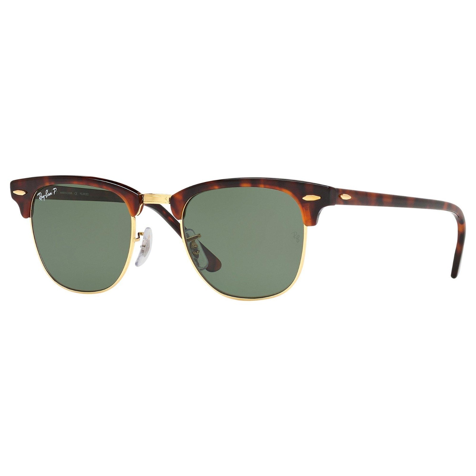 Ray-Ban ClubMaster RB3016 Tortoiseshell/Gold Green Lenses Unisex Sunglasses