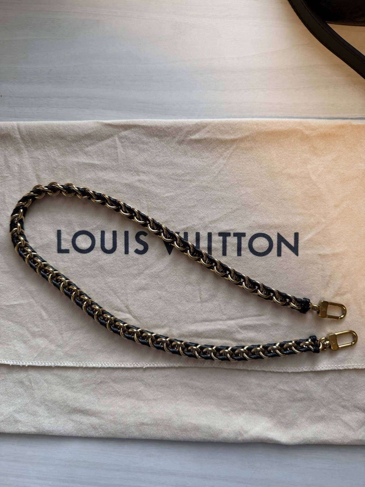 Louis Vuitton Multi Pochette Shoulder Bag Black Leather