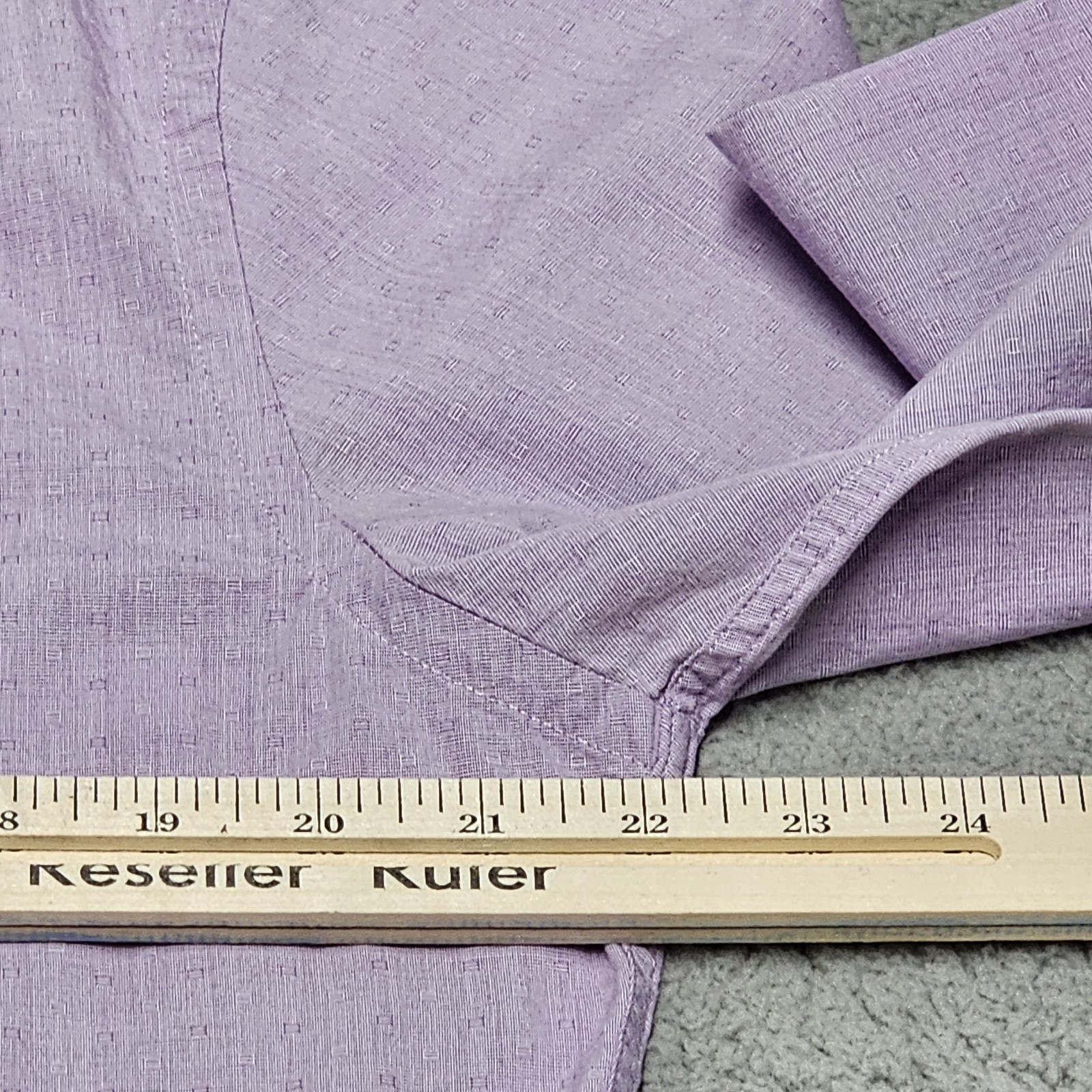 Michael Kors Mens slim fit stretch long sleeve shirt lavender size L 16 32/33