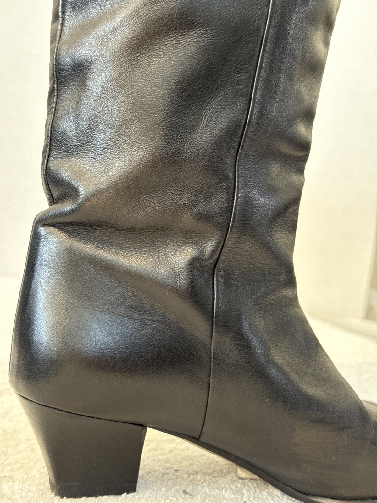 Madeleine Womens Black Leather Vibram Boots Size 7.5 Made In Italy