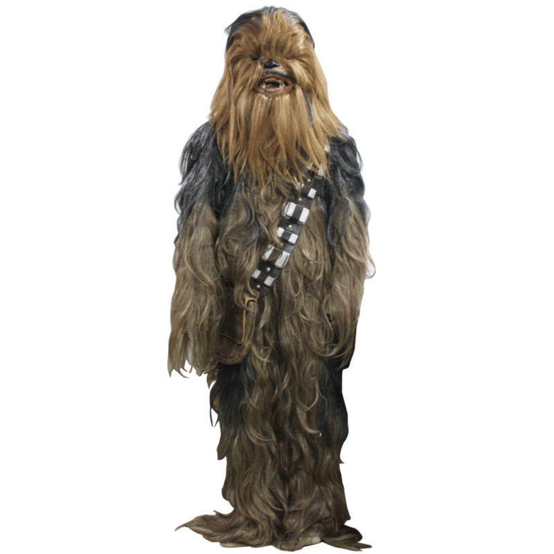 Halloween Star Wars Chewbacca Fancy Dress Costume Adult Chewie Full Set Costume