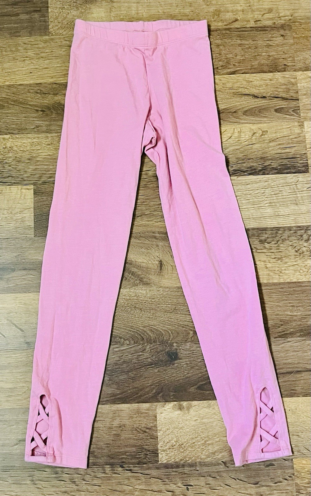 Old Navy Girls High-Waisted Stretch Coral Pink Leggings Size Large (10/12)