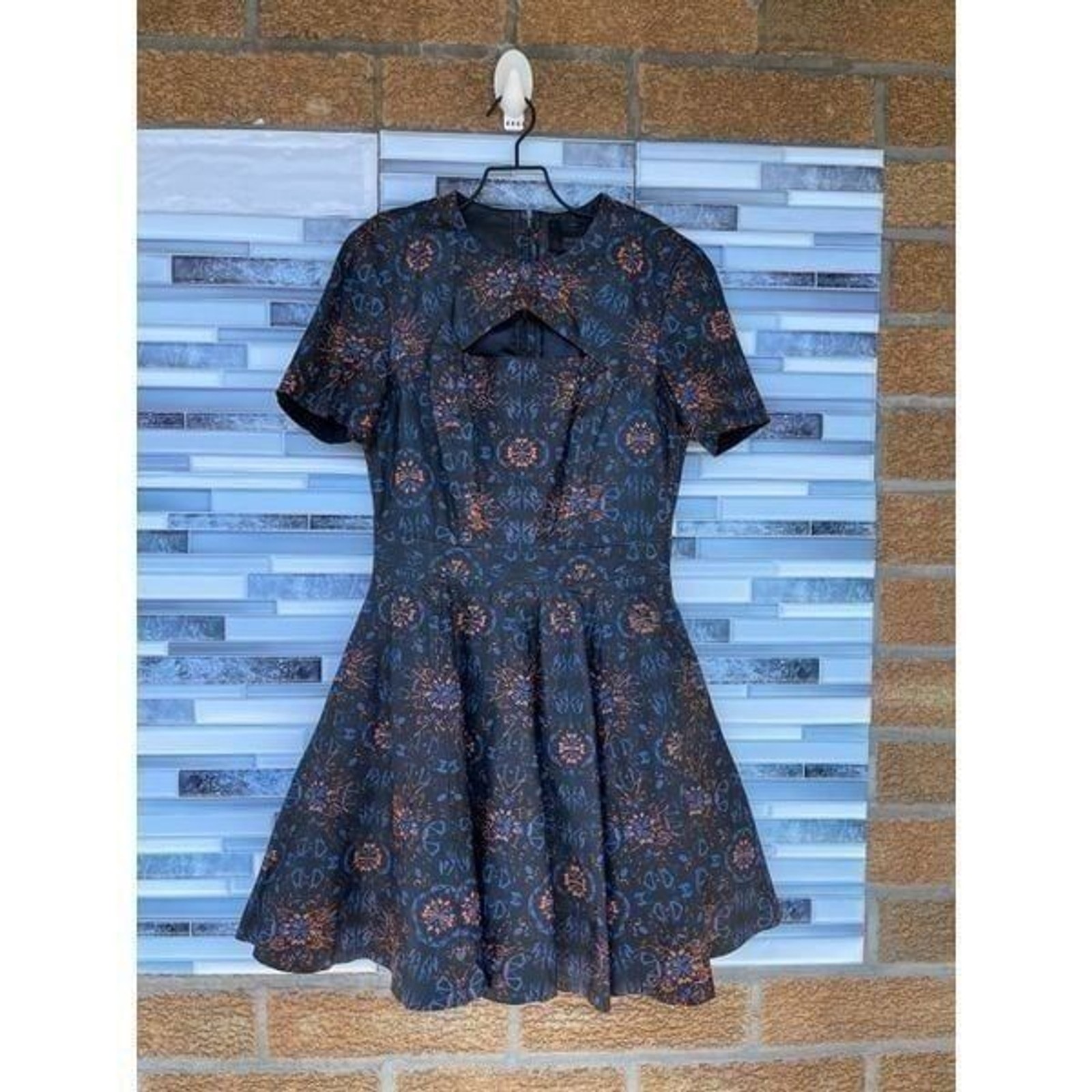 Markus Lupfer x ASOS leather skater dress size 6