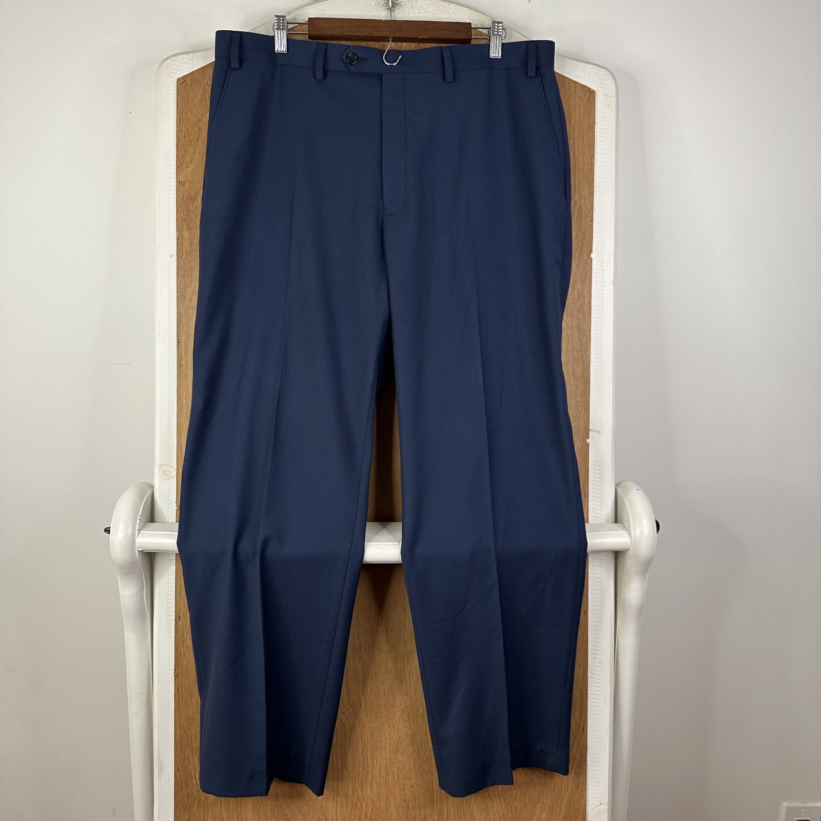 Michael Kors Suit Mens 50R Navy Blue Sport Fabric Pants 38×30 Flat Front Solid