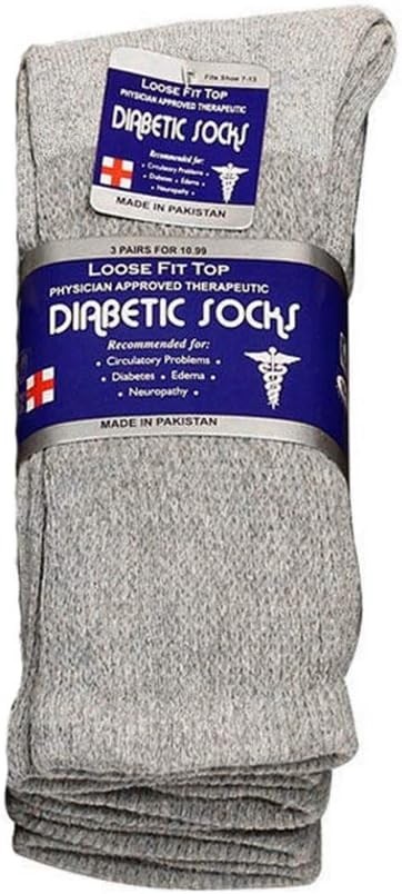 Falari Physicians Approved Diabetic Socks For Men Women Non-Binding Loose Top Wi