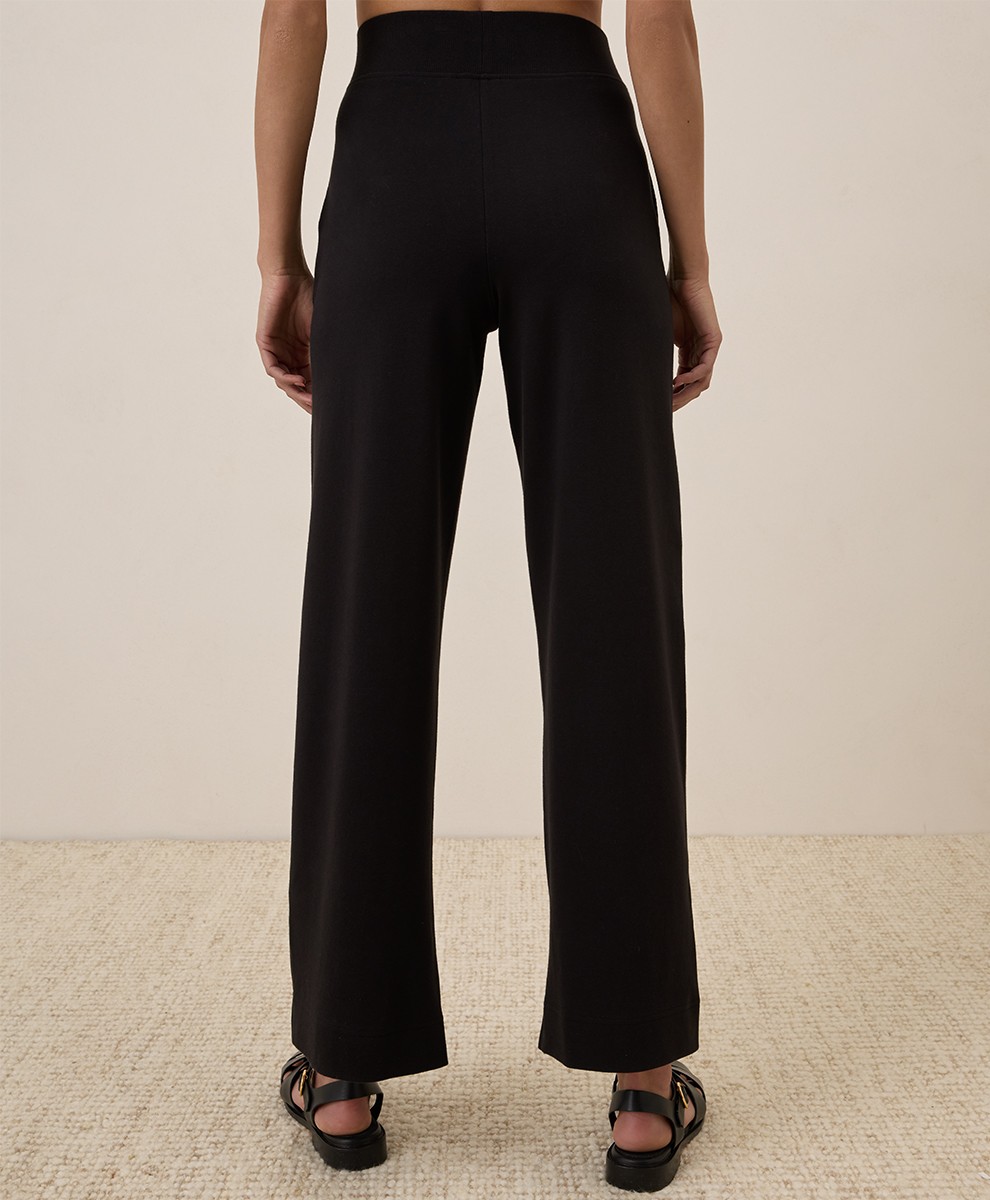 Pact Women’s Airplane Wide Leg Pant Large Black 26″ Inseam Comfortable Bottoms