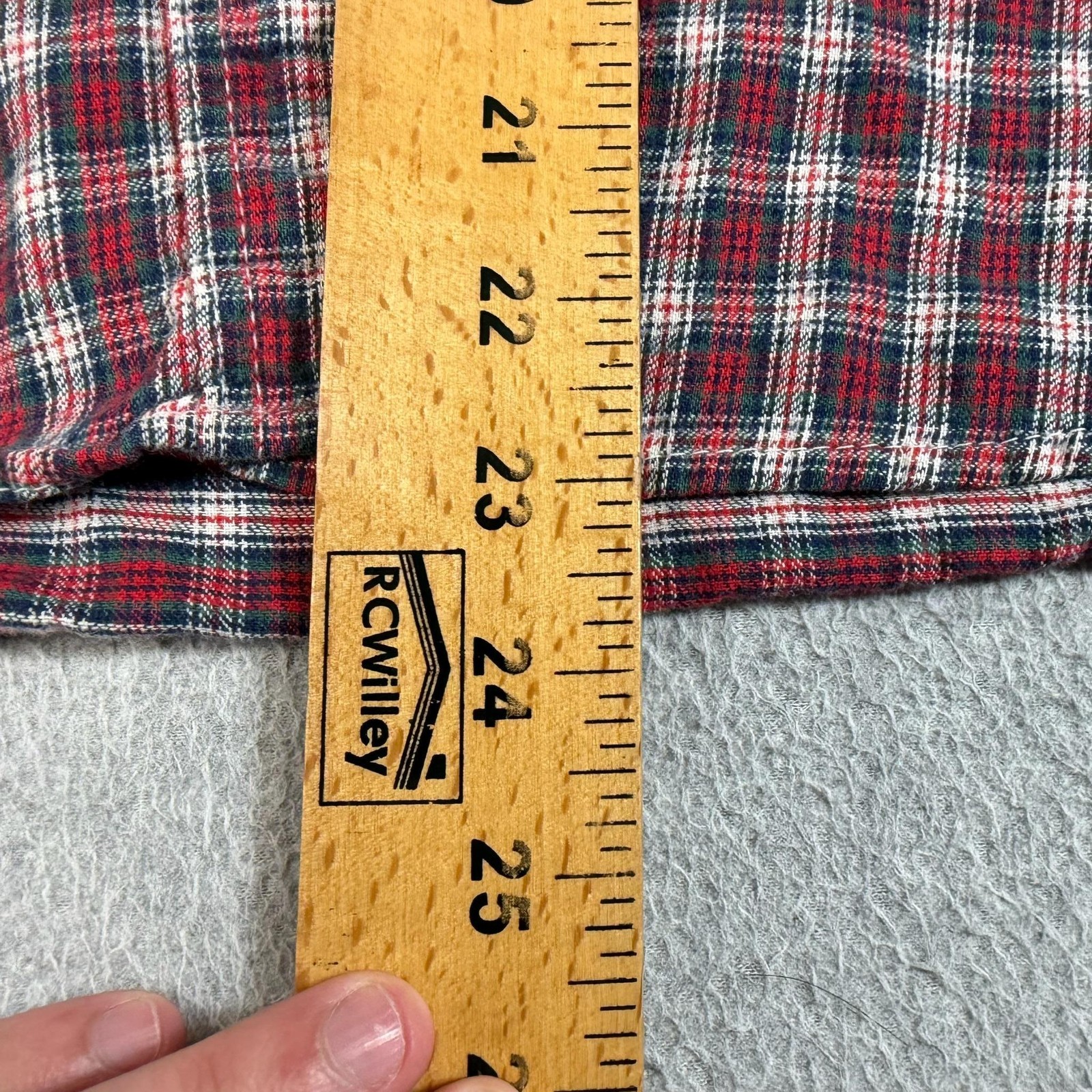 Vintage OshKosh Shirt Woman Large Red Plaid Button Western Flannel Heritage USA