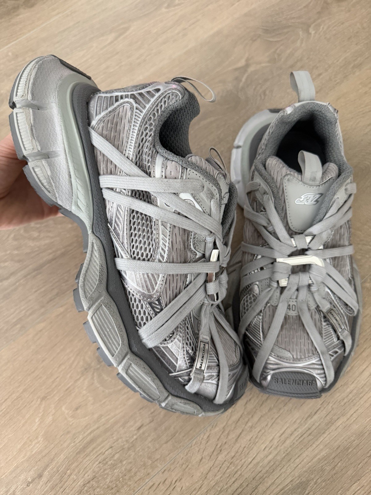 Balenciaga 3XL EXTREME LACES B SNEAKER IN GREY