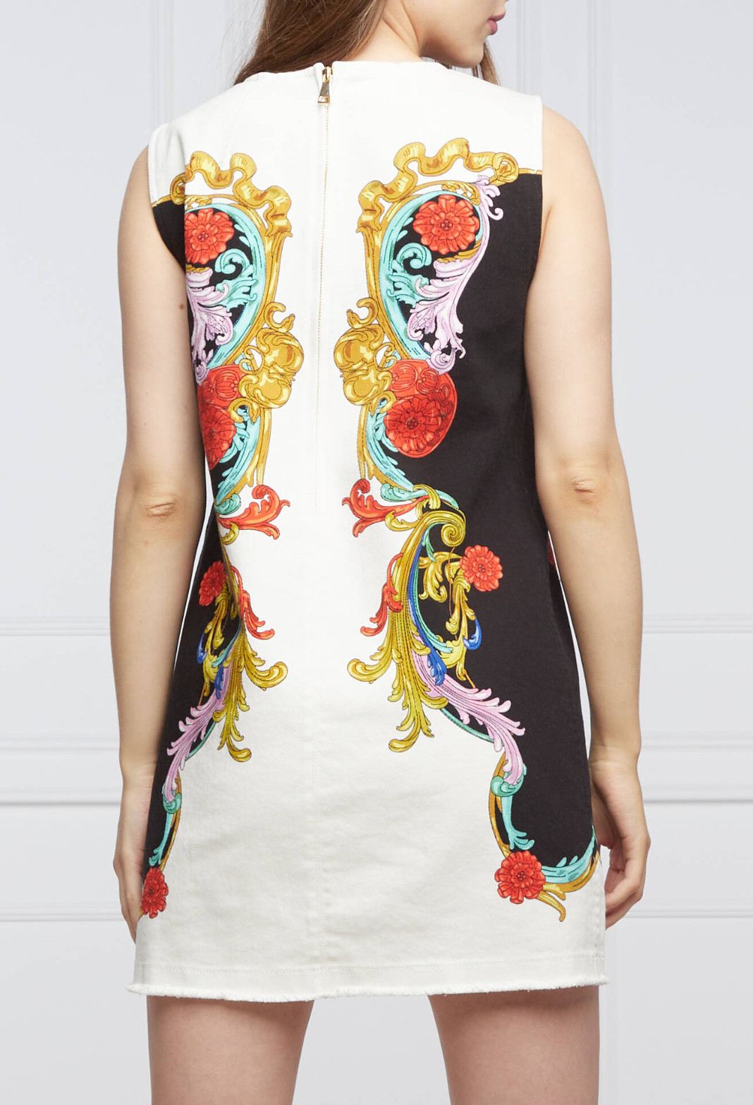 VERSACE JEANS COUTURE BULL PANEL SUN BAROQUE Denim Dress Denim Dress Mini Dress S