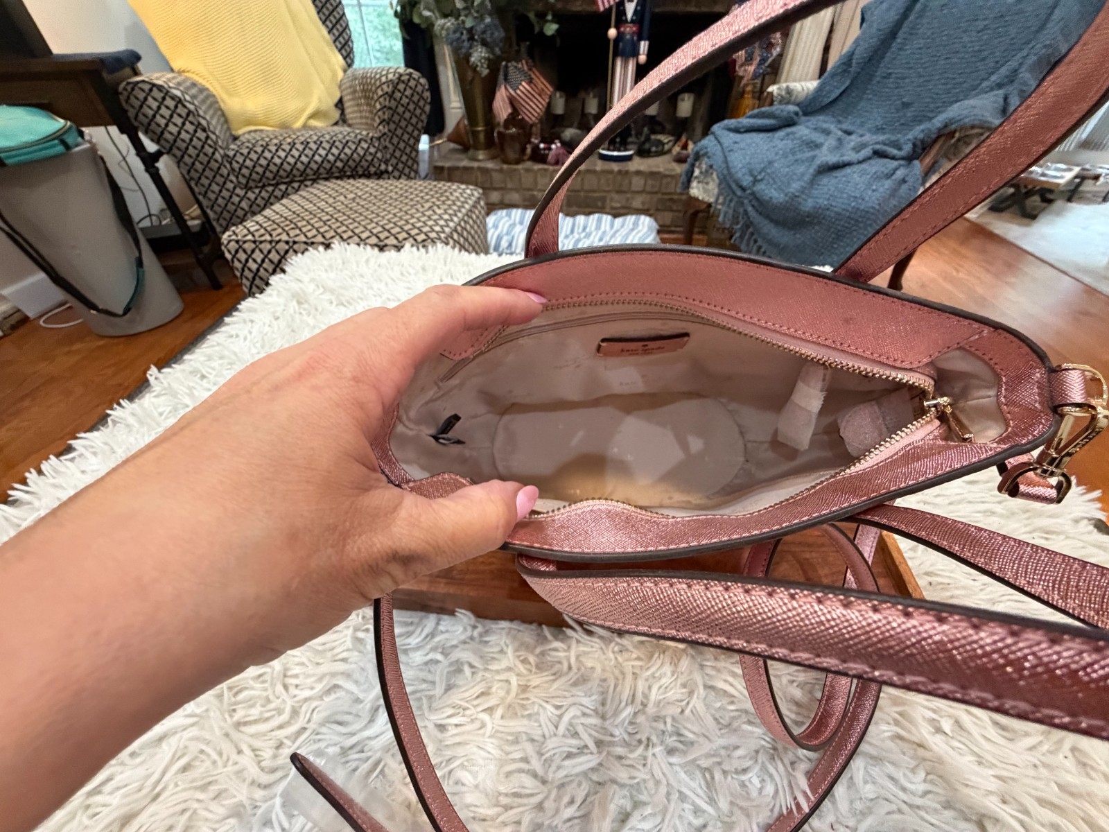 Kate Spade New York Glimmer Satchel Pink Glitter (NWOT)