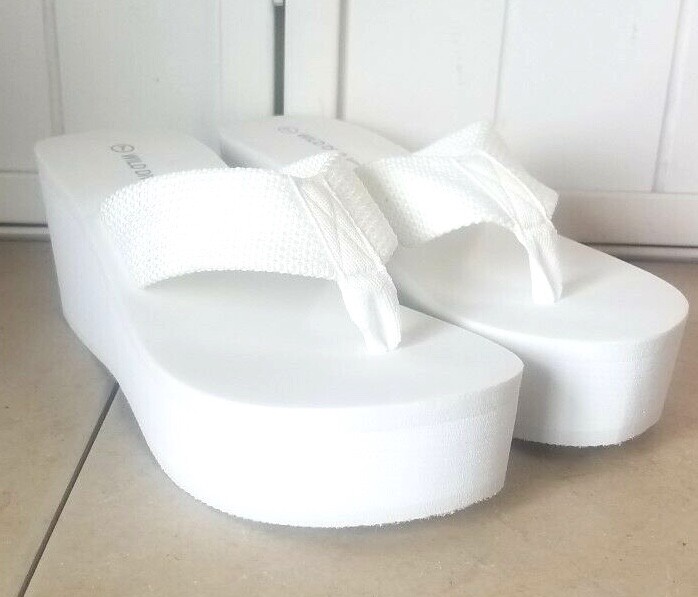 WEDGE EVA 3″ WEBBING PLATFORM THONG FLIP FLOPS SANDALS