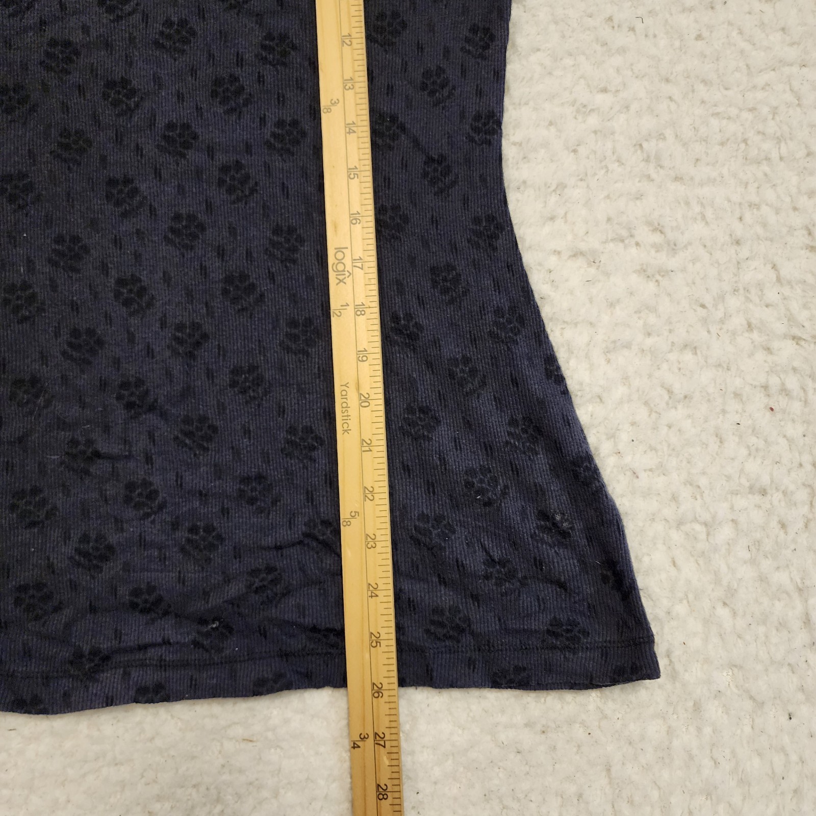 Route 66 Ribbed Fitted Tank Top XL Navy Whimsigoth Witchy Grunge Boho Punk