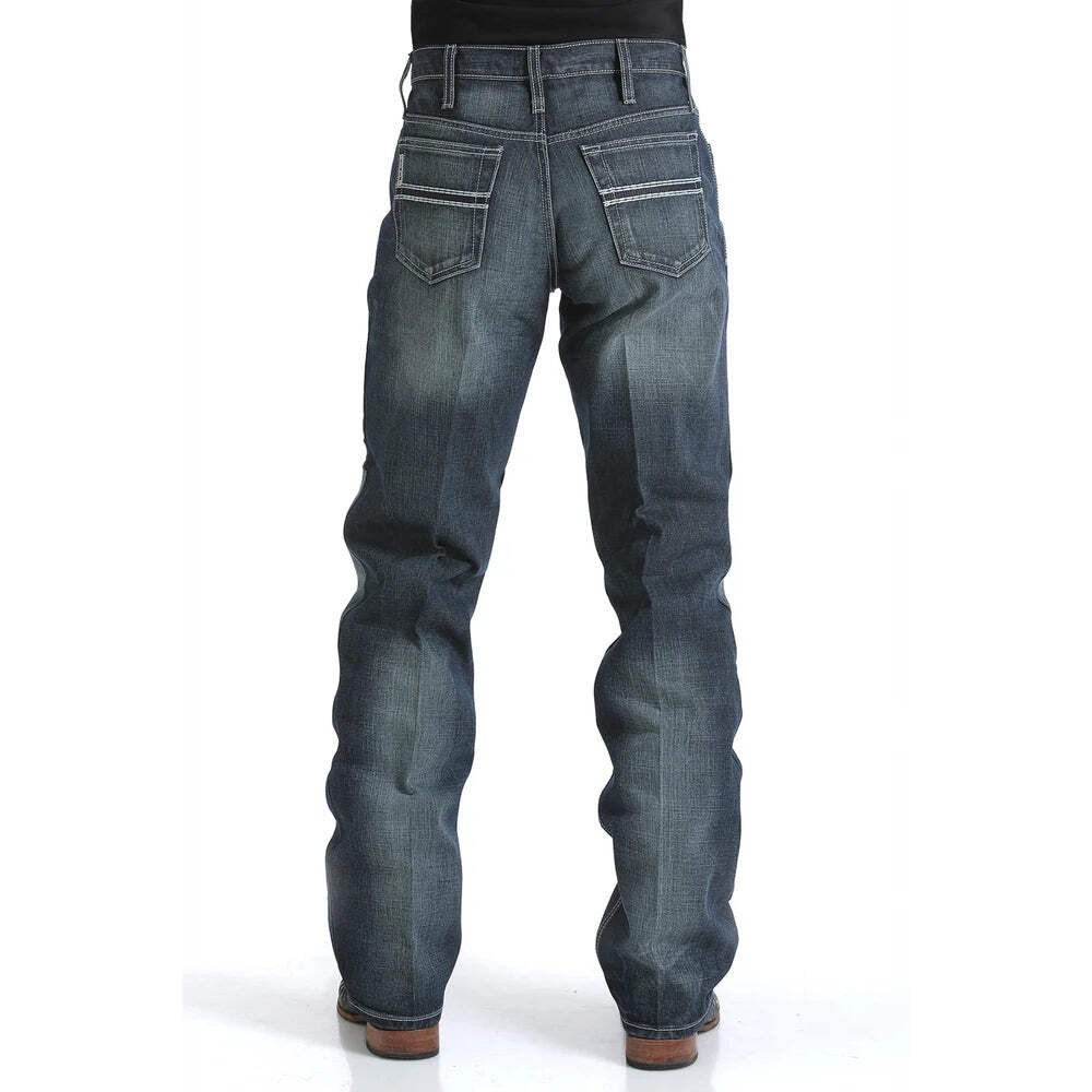 MB92834019 Cinch Men’s White Label Relaxed Fit Dark Stonewash Rigid Jeans NEW