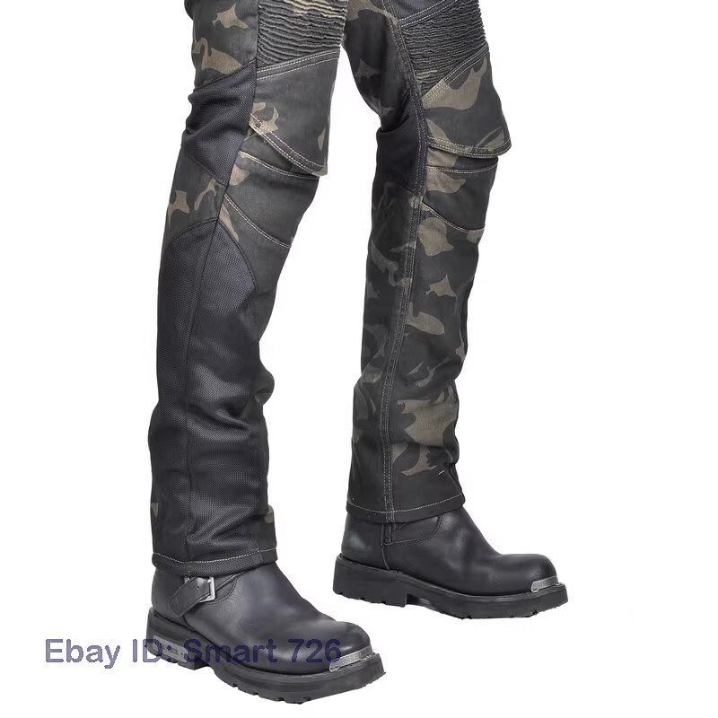 Men Motorcycle Riding Pants Summer Mesh Biker Motocross Jeans Racing Casual Camo