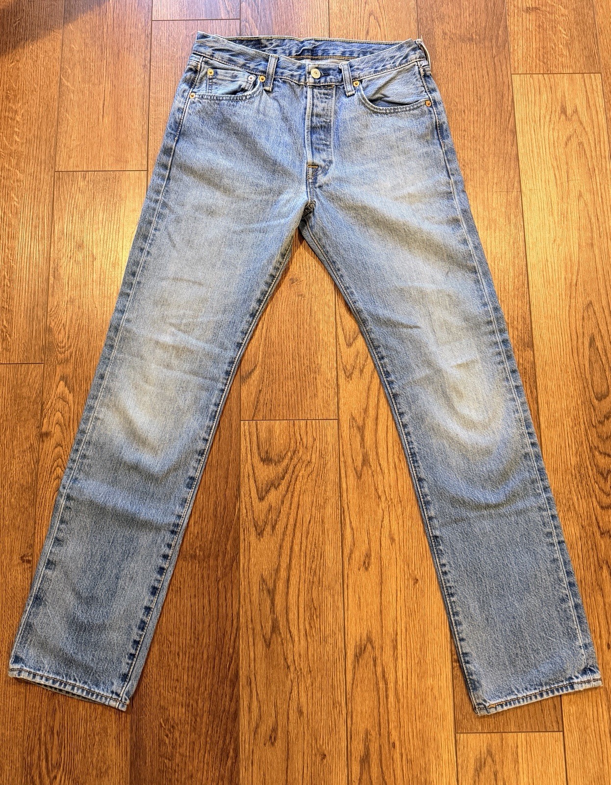 Levi’s 501 Original Fit Men’s 30×32 Blue Straight Leg Denim Button Fly Cotton